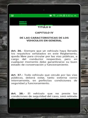 REGLAMENTO LEY DE TRANSITO E android App screenshot 0