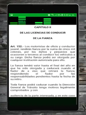 REGLAMENTO LEY DE TRANSITO E android App screenshot 2