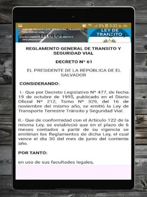 REGLAMENTO LEY DE TRANSITO E android App screenshot 4